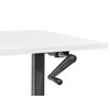 Escritorio De Altura Regulable Manualmente Oficina Moderna Patas Cuadradas 160 X 72 Cm Tablero Blanco Soporte De Acero Negro Destines - Blanco