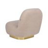 Sillón Glamuroso Art Deco Base Dorada Tapicería Tela Bouclé Beige Loviisa - Beige