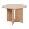 Mesa De Comedor Redonda En Madera Clara De Estilo Moderno ⌀ 120 Cm Corail - Madera Clara