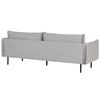 Conjunto De Sala De Estar 3 Plazas Estilo Retro Moderno Sofá Y Sillón De Terciopelo Gris Patas Negras Vinterbro - Gris