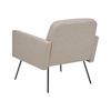 Sillón Retro Moderno Patas Estilizadas Metal Negro Sala De Estar Dormitorio Tapicería Beige Narken - Beige