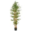 Planta Artificial En Maceta Para Interior Decoración De Plástico 220 Cm Con Maceta Negra Bamboo - Verde