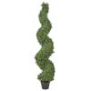 Planta Artificial En Maceta Uso Interior Exterior Decoración De Plástico Maceta Negra 158 Cm Spiral Tree - Verde