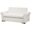 Sofá Cama Retro Tejido Poliéster Convertible Extraíble 2 Plazas Beige Crema Silda - Blanco