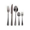 Cubertería Moderna Conjunto 30 Cubiertos Para 6 Personas Cuchillo Tenedor Cuchara Cucharilla Tenedor Para Postre Acero Inoxidable Negro Fusilli - Negro