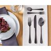 Cubertería Moderna Conjunto 30 Cubiertos Para 6 Personas Cuchillo Tenedor Cuchara Cucharilla Tenedor Para Postre Acero Inoxidable Negro Fusilli - Negro