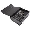 Cubertería Moderna Conjunto 30 Cubiertos Para 6 Personas Cuchillo Tenedor Cuchara Cucharilla Tenedor Para Postre Acero Inoxidable Negro Fusilli - Negro