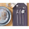 Cubertería Moderna Conjunto 30 Cubiertos Para 6 Personas Cuchillo Tenedor Cuchara Cucharilla Tenedor Para Postre Acero Inoxidable Plateado Rigatoni - Plateado