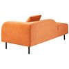 Chaise Longue Retro Minimalista De Terciopelo Naranja Derecho Le Crau - Naranja