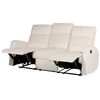 Conjunto De Sala De Estar 6 Plazas Reclinable Manual De Terciopelo Blanco Verdal - Blanco