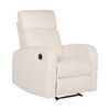 Sillón Reclinable Eléctrico De Terciopelo Blanco Función Relax Verdal - Blanco