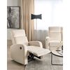 Sillón Reclinable Eléctrico De Terciopelo Blanco Función Relax Verdal - Blanco