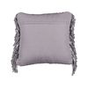 Conjunto De 2 Cojines De Algodón Con Relleno Macramé Patrón Boho Retro Flecos 45 X 45 Cm Gris Besham - Gris