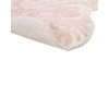 Alfombrilla De Baño Moderna De Algodón Forma Irregular 150 X 60 Cm Patrón Decorativo Accesorios De Baño Rosa Canbar - Rosa