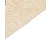 Alfombrilla De Baño Moderna De Algodón Forma Rectangular 50 X 80 Cm Patrón Decorativo Accesorios De Baño Beige Esme - Beige