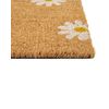 Felpudo Moderno De Interior 40 X 60 Cm Motivo Floral Margaritas Reverso De Pvc Antideslizante Fibra De Coco Natural Topko - Natural