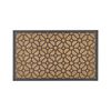 Felpudo Moderno De Interior Motivo Geométrico 45 X 75 Cm Reverso De Pvc Caucho Antideslizante Fibra De Coco Natural Y Negro - Natural