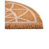 Felpudo Moderno De Interior 40 X 60 Cm Semicircular Con Motivo Geométrico Reverso De Pvc Antideslizante Fibra De Coco Natural Kinabalu - Natural