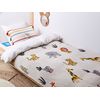 Manta Moderna Habitación Infantil Algodón Multicolor Motivo Animal 130 X 170 Cm Sameo - Multicolor