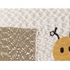 Manta Moderna Habitación Infantil Algodón Beige Motivo Abejas 130 X 170 Cm Dragan - Beige