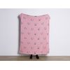 Manta Moderna Habitación Infantil Algodón Rosa Motivo Pandas 130 X 170 Cm Talokan - Rosa