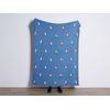 Manta Moderna Habitación Infantil Algodón Azul Motivo Pandas 130 X 170 Cm Talokan - Azul