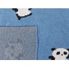 Manta Moderna Habitación Infantil Algodón Azul Motivo Pandas 130 X 170 Cm Talokan - Azul