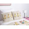 Manta Moderna Habitación Infantil Algodón Beige Motivo Jirafas 130 X 170 Cm Chilari - Beige