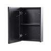 Mueble De Baño Led Con Espejo 40 X 60 Cm Almacenaje Minimalista Moderno Negro Condor - Negro