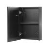 Mueble De Baño Led Con Espejo 40 X 60 Cm Almacenaje Minimalista Moderno Negro Malaspina - Negro