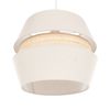 Lámpara Colgante Moderno Iluminación De Techo Pantalla Tejido Rafia Lino 122 Cm Beige Atoyac - Beige