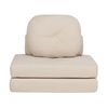 Sofá Cama Moderno Minimalista De Tela De 1 Plaza Puf Cama Individual Con Cojín Beige Olden - Beige