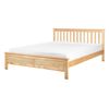 Cama De Madera De Pino Clara 140 X 200 Cm Estilo Escandinavo Mayenne - Madera Clara