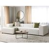 Chaise Longue Moderna Derecha Patas Negras Tapicería De Bouclé Blanco Aprica - Blanco