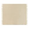 Manta Moderna Tejida A Mano Con Flecos Sofá Cama 200 X 220 Cm Beige Chaohani - Beige