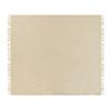 Manta Moderna Tejida A Mano Con Flecos Sofá Cama 240 X 220 Cm Beige Chaohani - Beige