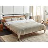 Manta Moderna Tejida A Mano Con Flecos Sofá Cama Beige Claro 200 X 220 Cm Malu - Beige