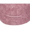 Puf Redondo Boho Peludo Moderno De Algodón Funda Extraíble Hecho A Mano Rosa Kawai - Rosa