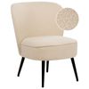 Sillón Decorativo Acolchado Sin Reposabrazos Sala De Estar Bouclé Beige Claro Voss - Beige