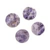 Conjunto De 4 Posavasos De Piedra De Ágata Redondos De 10 Cm Con Detalles Dorados Violeta Trikala - Violeta