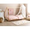 Cama Infantil Con Dosel Y Somier De Madera De Pino Clara 90 X 200 Cm Appy - Madera Clara