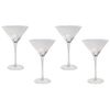 Conjunto De 4 Copas De Martini Sopladas A Mano 22 Cl Acabado Iridiscente Morganite - Transparente