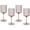 Conjunto De 4 Copas De Vino Sopladas A Mano Transparente Rosa 38 Cl Amethyst - Transparente
