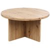 Mesa De Centro De Estilo Moderno 80 X 80 Cm En Madera Clara Stanton - Madera Clara