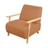 Sillón Retro Moderno Con Reposabrazos De Tela Naranja Lesja - Naranja