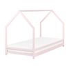 Cama Infantil Con Dosel Y Somier De Madera De Pino Rosa 90 X 200 Cm Appy - Rosa