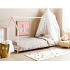 Cama Infantil Con Dosel Y Somier De Madera De Pino Rosa 90 X 200 Cm Appy - Rosa