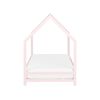 Cama Infantil Con Dosel Y Somier De Madera De Pino Rosa 90 X 200 Cm Appy - Rosa