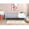 Cama Individual Moderna Somier De Láminas De Madera De Pino Azul Claro 90 X 200 Cm Bonnac - Azul