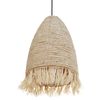 Lámpara Colgante Pantalla De Cáscara De Maíz Base De Hierro Flecos De Algas Marinas Estilo Boho Natural Tutong - Natural